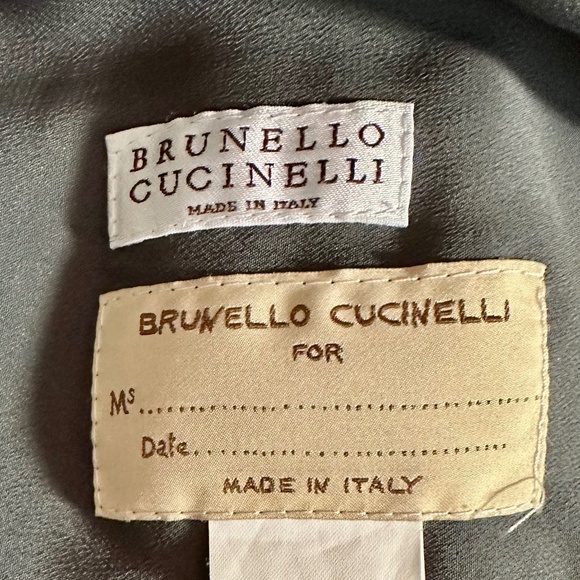 Brunello Cucinelli Reversible Lambskin Textured Fur Coat WOMENS SZ IT 44 / US 8 - Picture 15 of 16